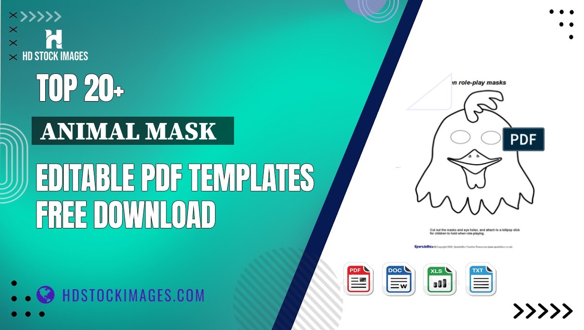 Top 20+ Animal Mask   Editable PDF Templates Free Download