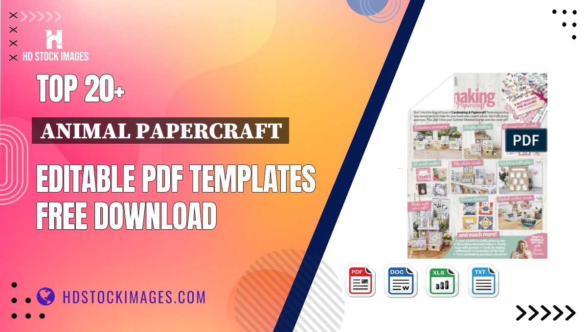 Top 20+ Animal Papercraft Editable PDF Templates Free Download