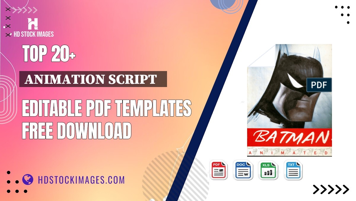 Top 20+ Animation Script   Editable PDF Templates Free Download