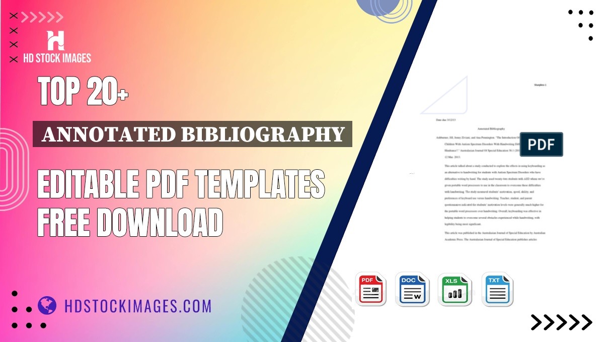 Top 20+ Annotated Bibliography Editable PDF Templates Free Download