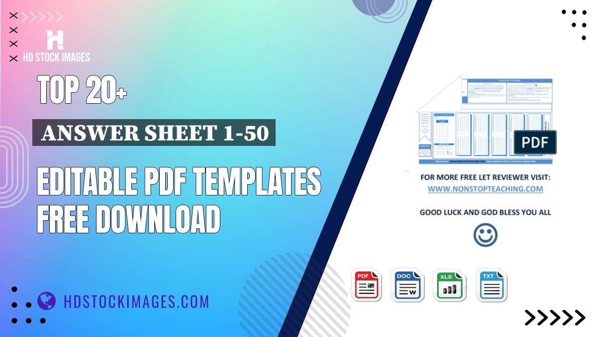 Top 20+ Answer Sheet 1-50 Editable PDF Templates Free Download