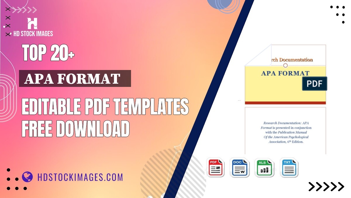 Top 20+ Apa Format   Editable PDF Templates Free Download