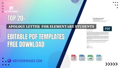 Top 20+ Apology Letter  For Elementary Students  Editable PDF Templates Free Download