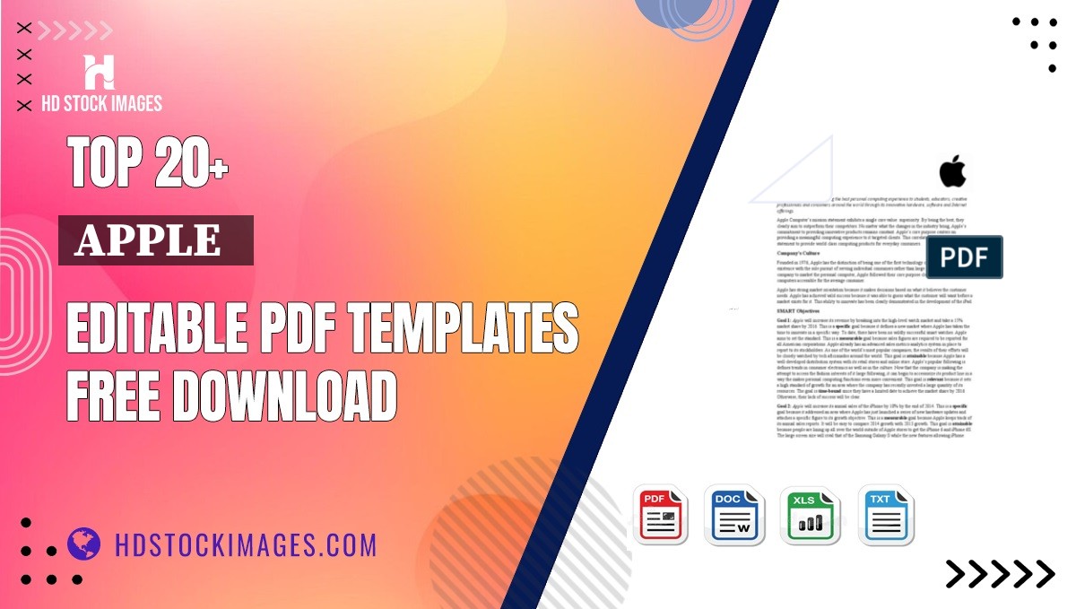 Top 20+ Apple   Editable PDF Templates Free Download