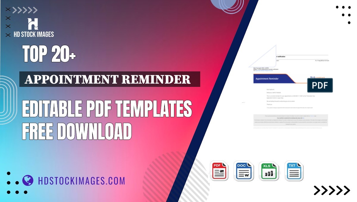 Top 20+ Appointment Reminder   Editable PDF Templates Free Download