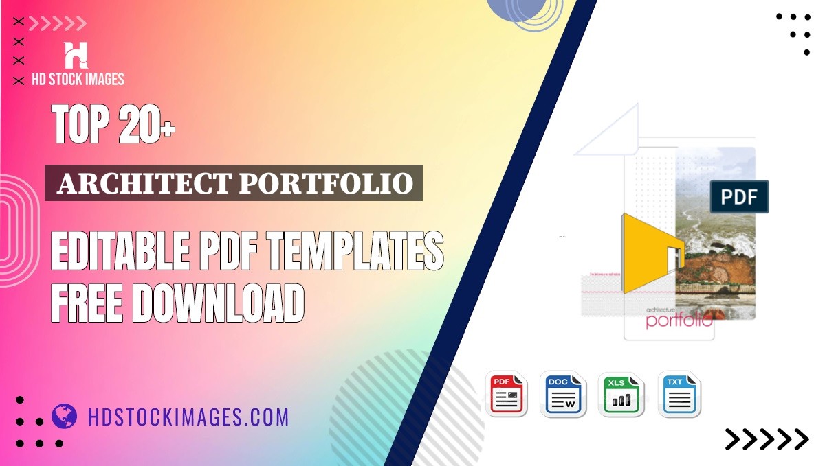 Top 20+ Architect Portfolio Editable PDF Templates Free Download