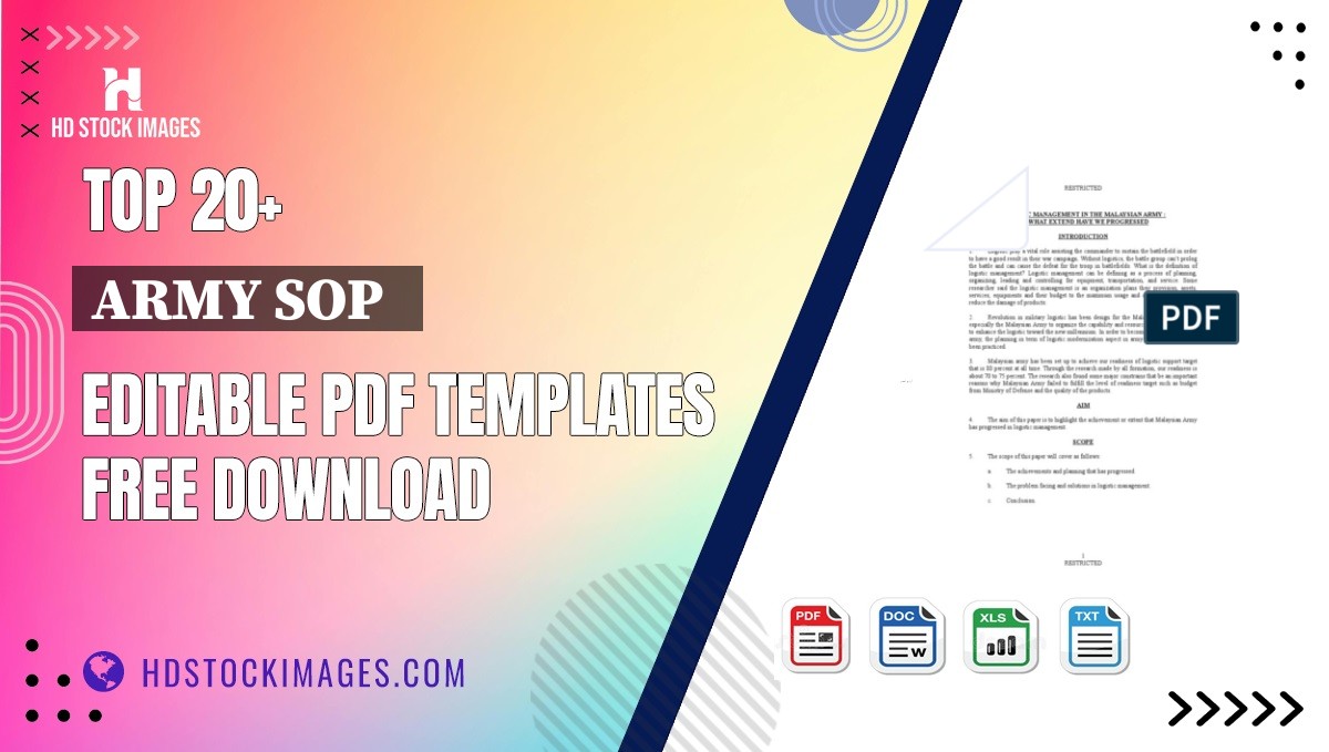 Top 20+ Army Sop   Editable PDF Templates Free Download