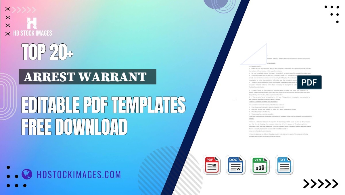 Top 20+ Arrest Warrant   Editable PDF Templates Free Download