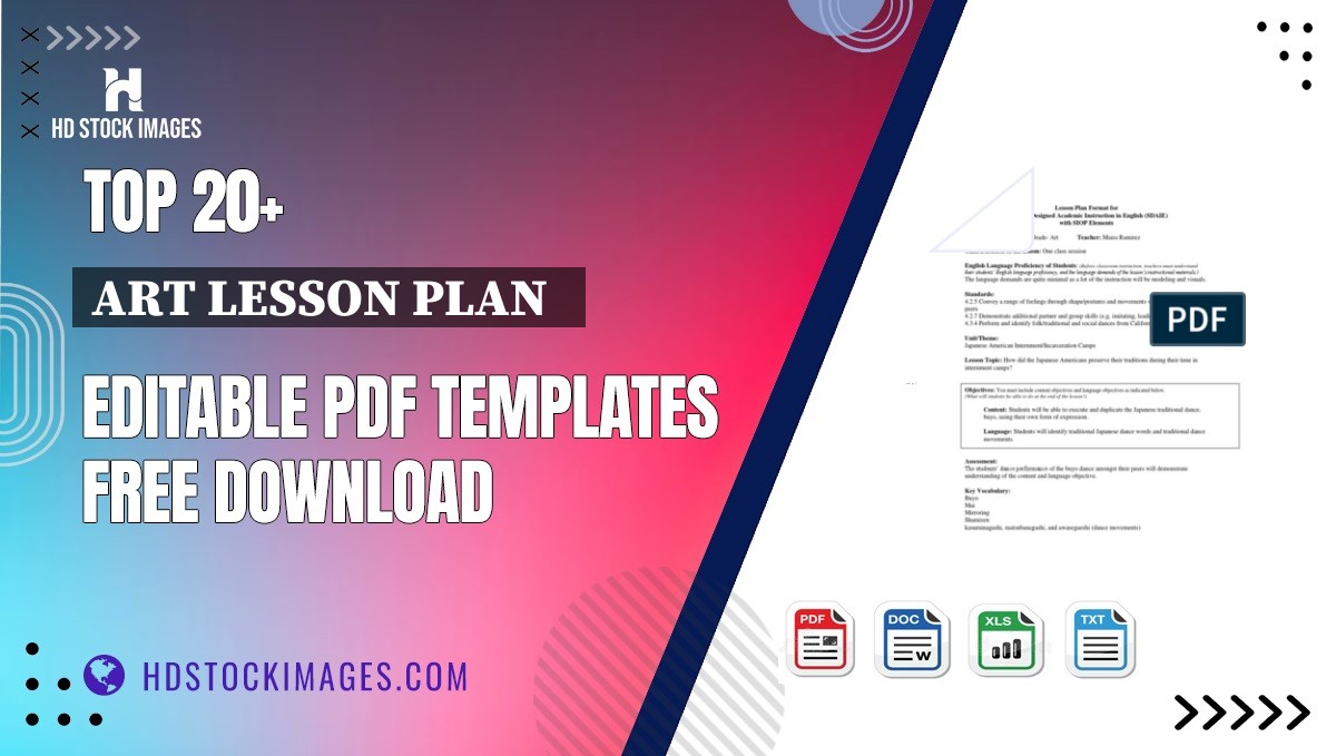 Top 20+ Art Lesson Plan   Editable PDF Templates Free Download