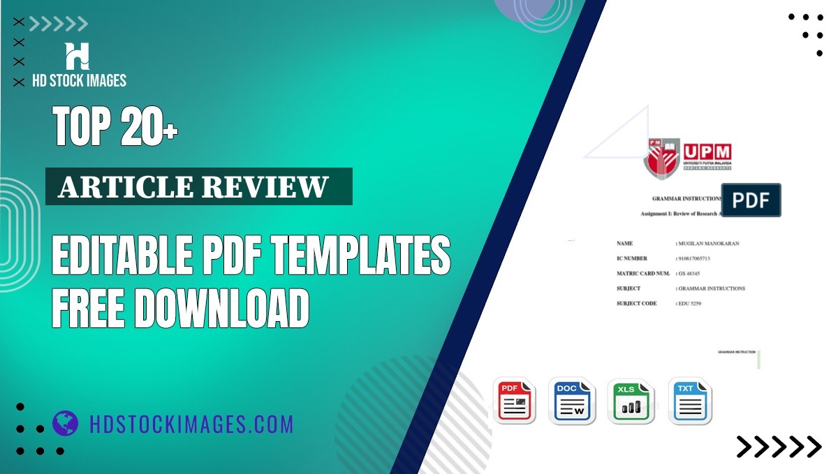 Top 20+ Article Review   Editable PDF Templates Free Download