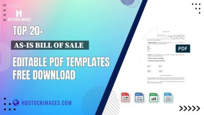 Top 20+ As-is Bill Of Sale   Editable PDF Templates Free Download