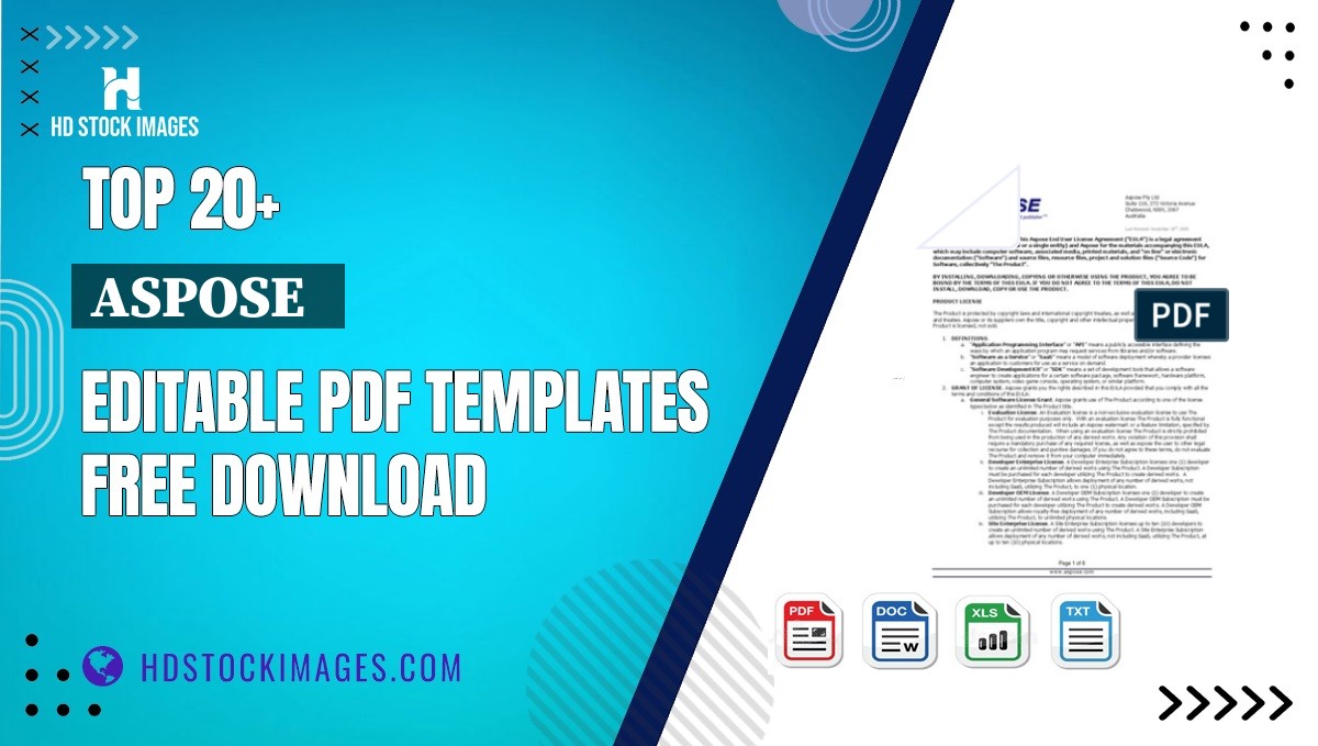 Top 20+ Aspose   Editable PDF Templates Free Download