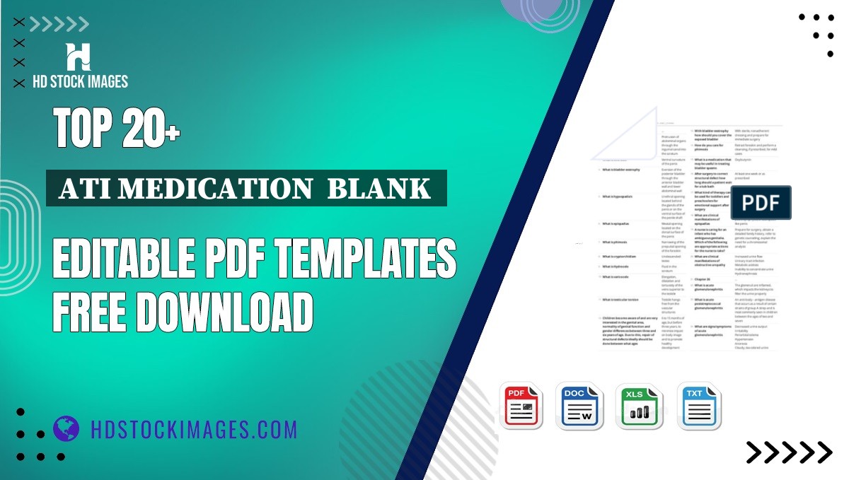 Top 20+ Ati Medication  Blank  Editable PDF Templates Free Download