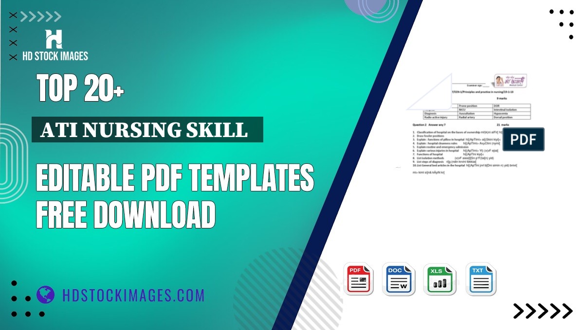 Top 20+ Ati Nursing Skill   Editable PDF Templates Free Download