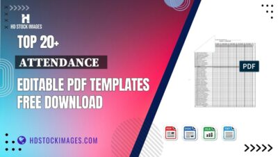 Top 20+ Attendance   Editable PDF Templates Free Download