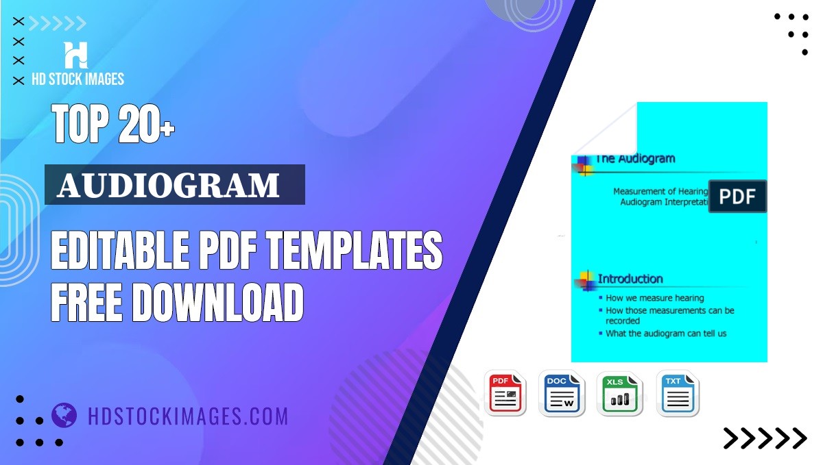 Top 20+ Audiogram   Editable PDF Templates Free Download