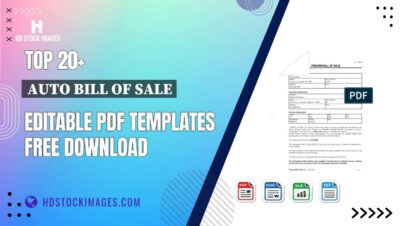 Top 20+ Auto Bill Of Sale Editable PDF Templates Free Download