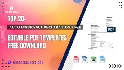 Top 20+  Auto Insurance Declaration Page  Editable PDF Templates Free Download