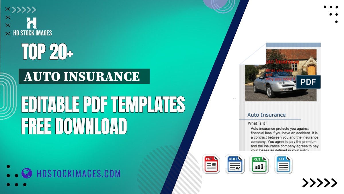 Top 20+ Auto Insurance   Editable PDF Templates Free Download