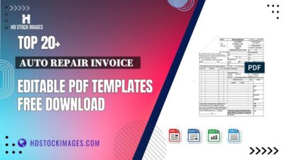 Top 20+ Auto Repair Invoice   Editable PDF Templates Free Download