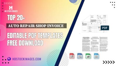 Top 20+ Auto Repair Shop Invoice   Editable PDF Templates Free Download