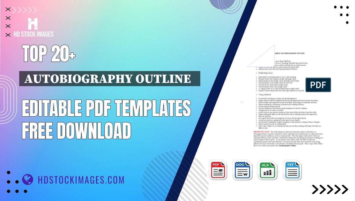 Top 20+ Autobiography Outline   Editable PDF Templates Free Download