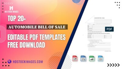 Top 20+ Automobile Bill Of Sale  Editable PDF Templates Free Download