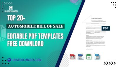 Top 20+ Automobile Bill Of Sale Editable PDF Templates Free Download