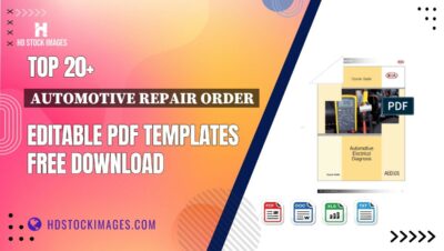 Top 20+ Automotive Repair Order Editable PDF Templates Free Download