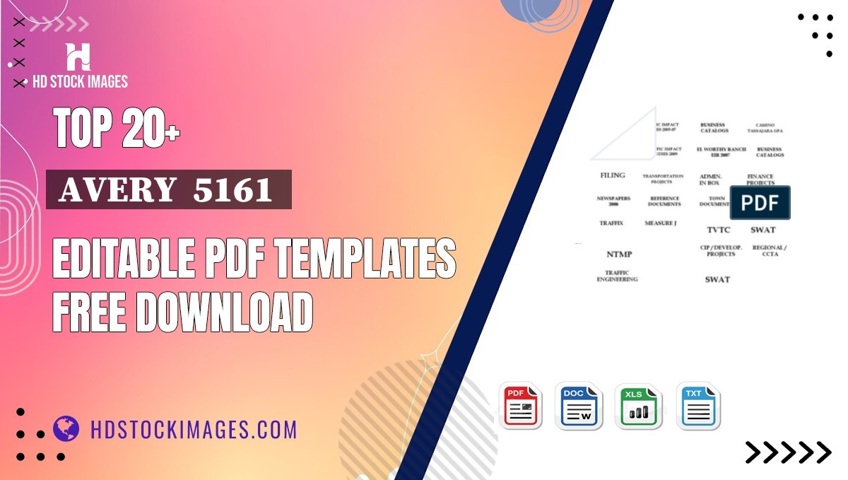 Top 20+ Avery  5161  Editable PDF Templates Free Download