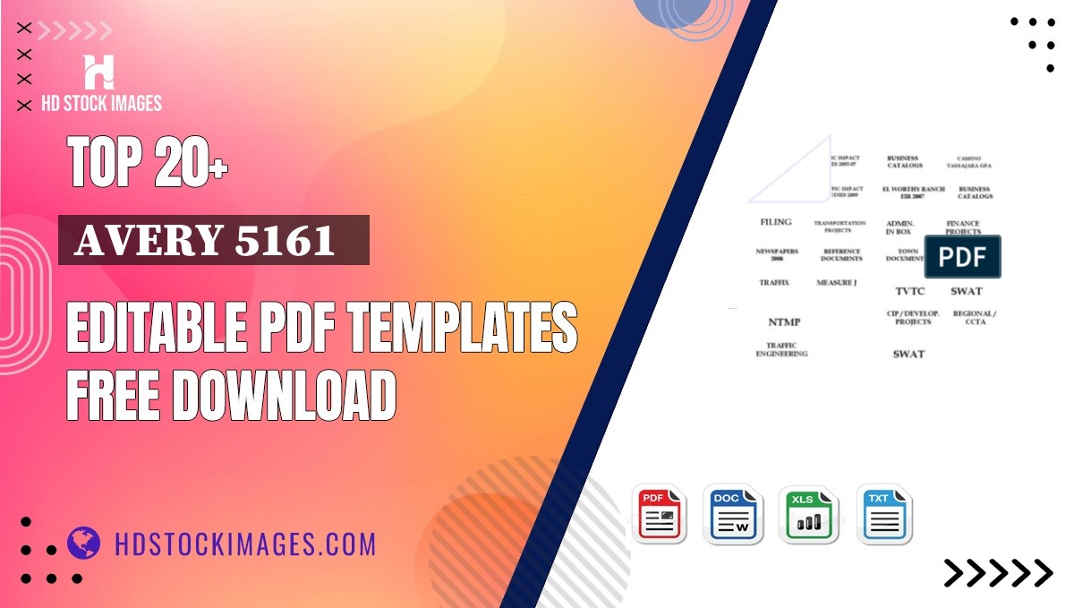 Top 20+ Avery 5161   Editable PDF Templates Free Download