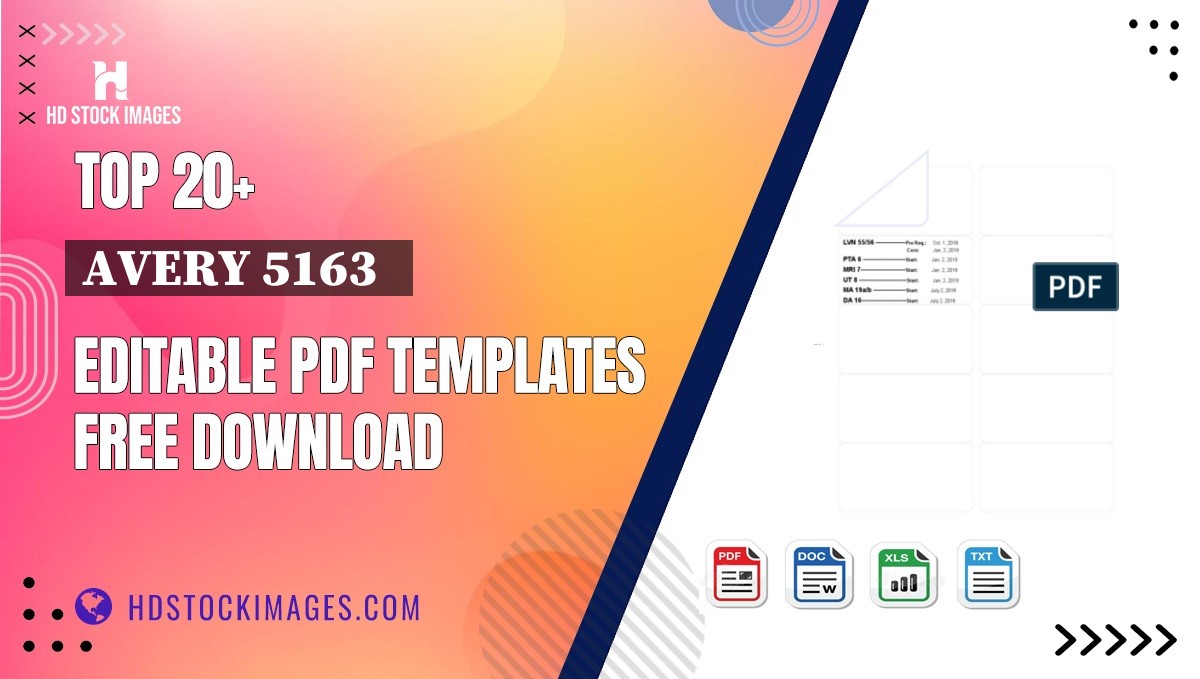 Top 20+ Avery 5163   Editable PDF Templates Free Download