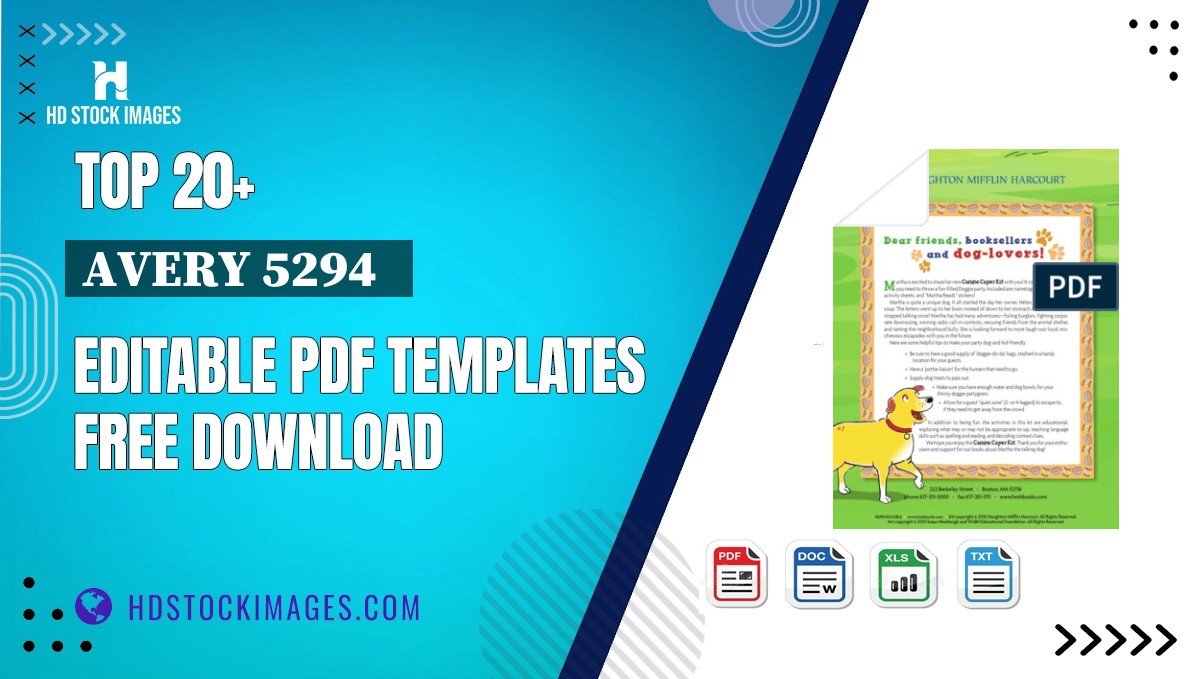 Top 20+ Avery 5294   Editable PDF Templates Free Download