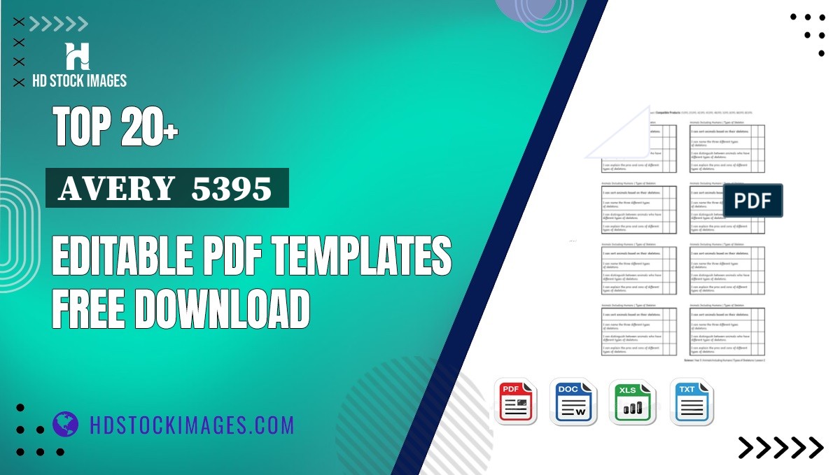 Top 20+ Avery  5395  Editable PDF Templates Free Download