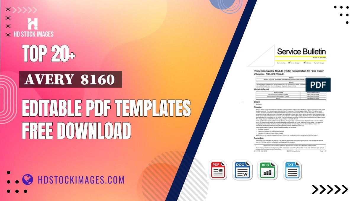 Top 20+ Avery  8160  Editable PDF Templates Free Download
