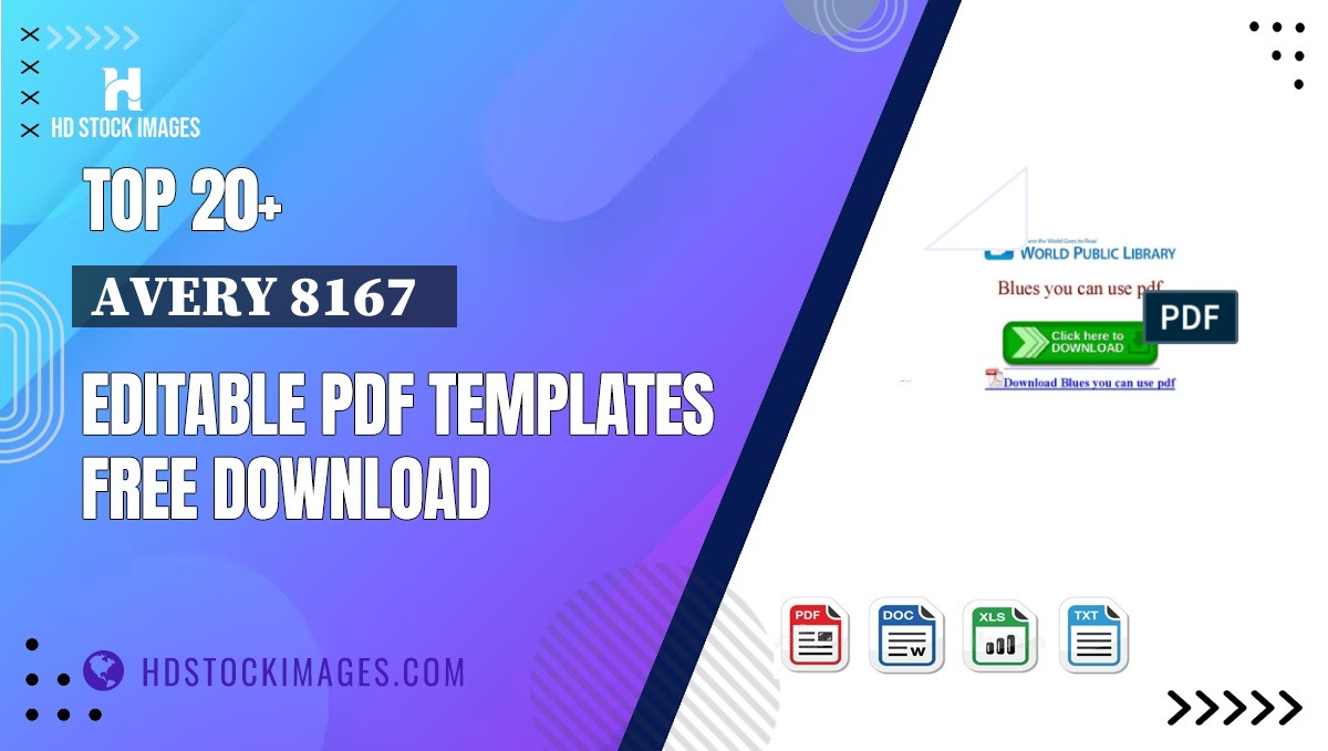 Top 20+ Avery 8167   Editable PDF Templates Free Download