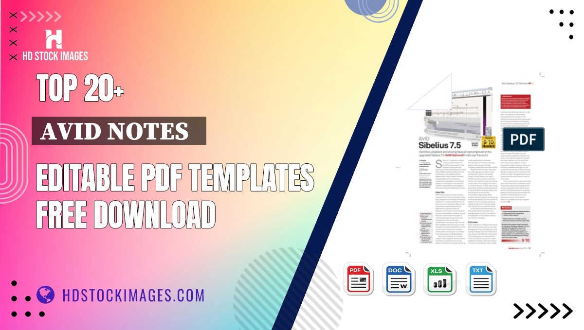 Top 20+ Avid Notes   Editable PDF Templates Free Download