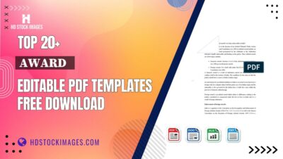 Top 20+ Award   Editable PDF Templates Free Download