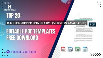 Top 20+ Bachelorette Itinerary   (version Available) Editable PDF Templates Free Download