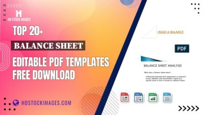 Top 20+ Balance Sheet Editable PDF Templates Free Download