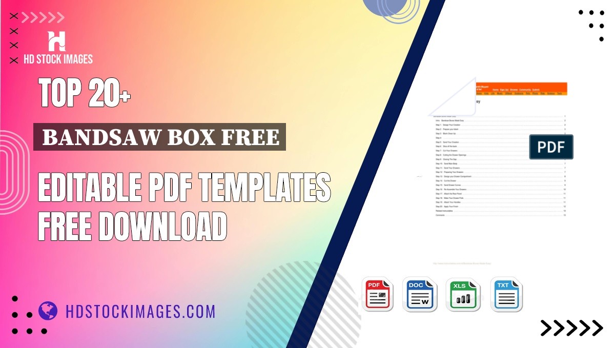 Top 20+ Bandsaw Box Free Editable PDF Templates Free Download