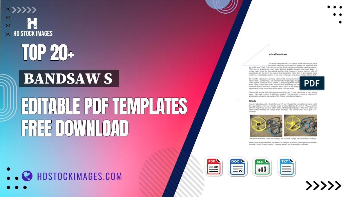 Top 20+ Bandsaw S  Editable PDF Templates Free Download