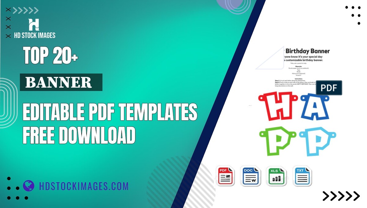 Top 20+ Banner   Editable PDF Templates Free Download