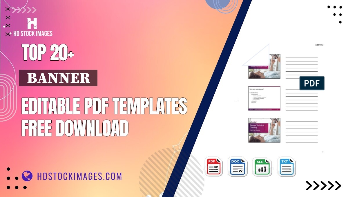 Top 20+  Banner  Editable PDF Templates Free Download