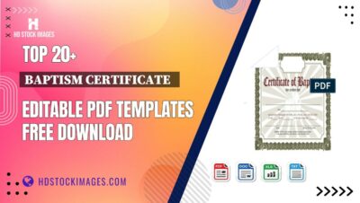 Top 20+ Baptism Certificate Editable PDF Templates Free Download