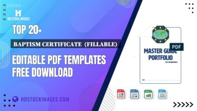 Top 20+ Baptism Certificate  (fillable)  Editable PDF Templates Free Download