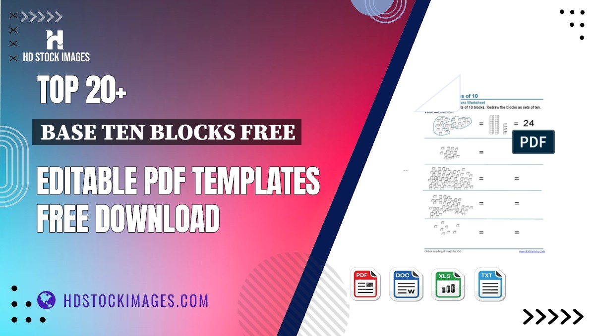 Top 20+ Base Ten Blocks Free Editable PDF Templates Free Download