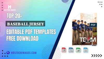 Top 20+ Baseball Jersey Editable PDF Templates Free Download