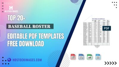 Top 20+ Baseball Roster   Editable PDF Templates Free Download