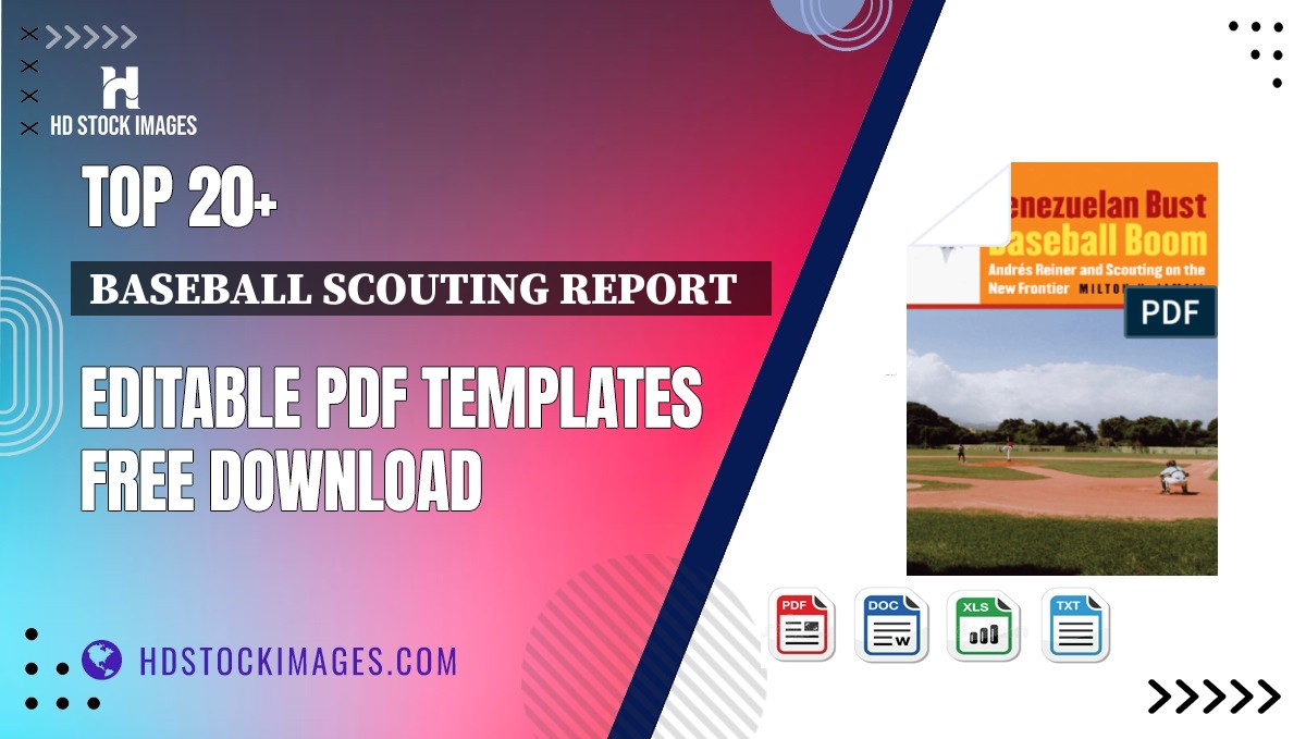 Top 20+ Baseball Scouting Report   Editable PDF Templates Free Download